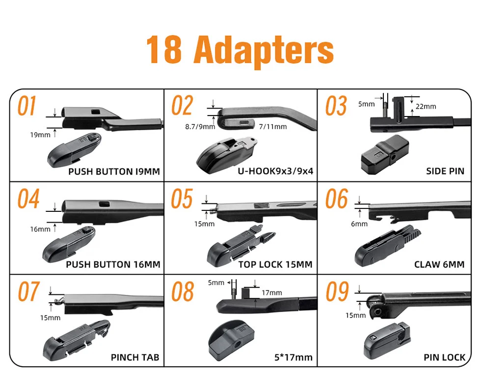 Windshield Wiper Blade Adapter