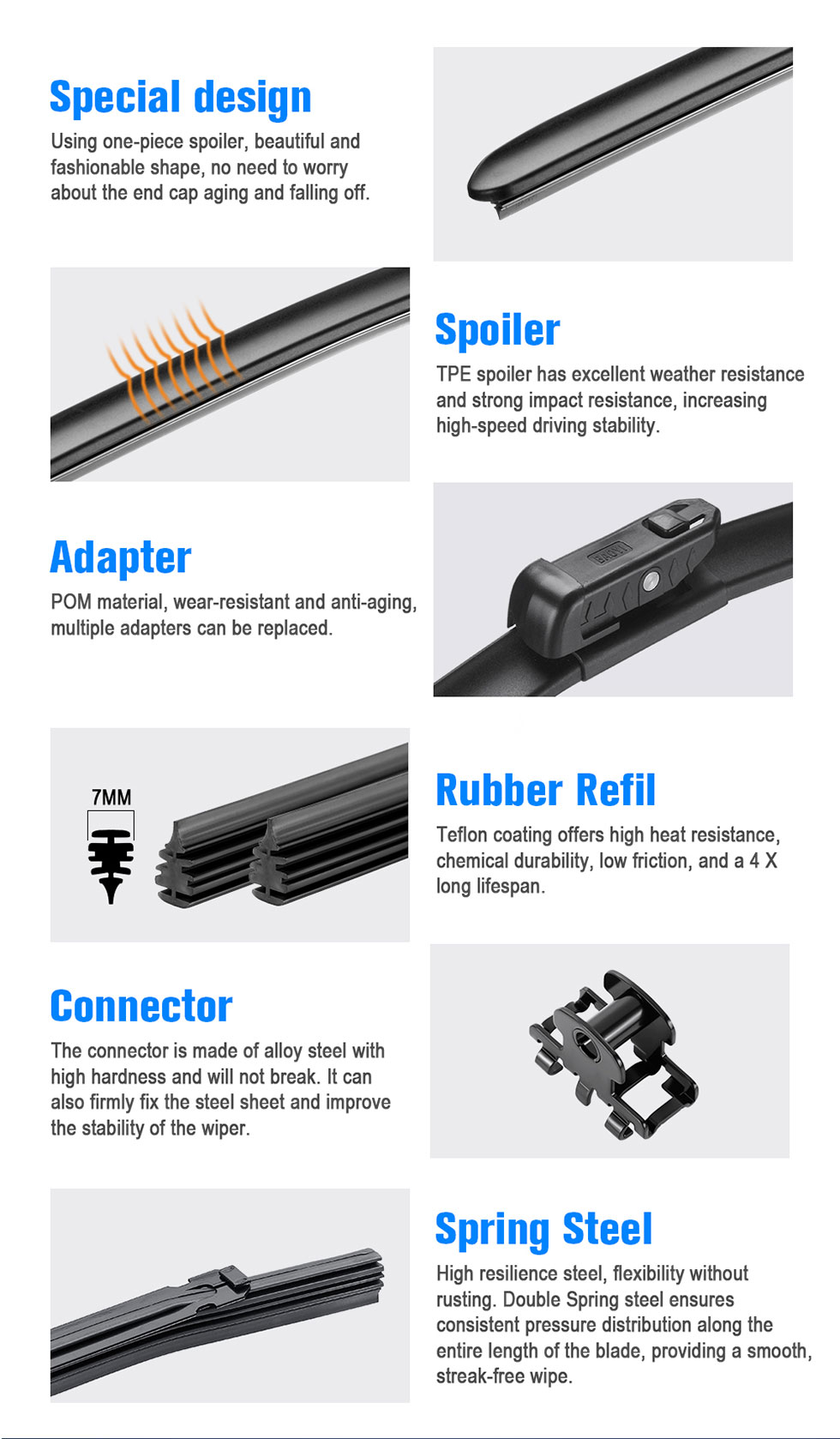 Wiper blades for vw