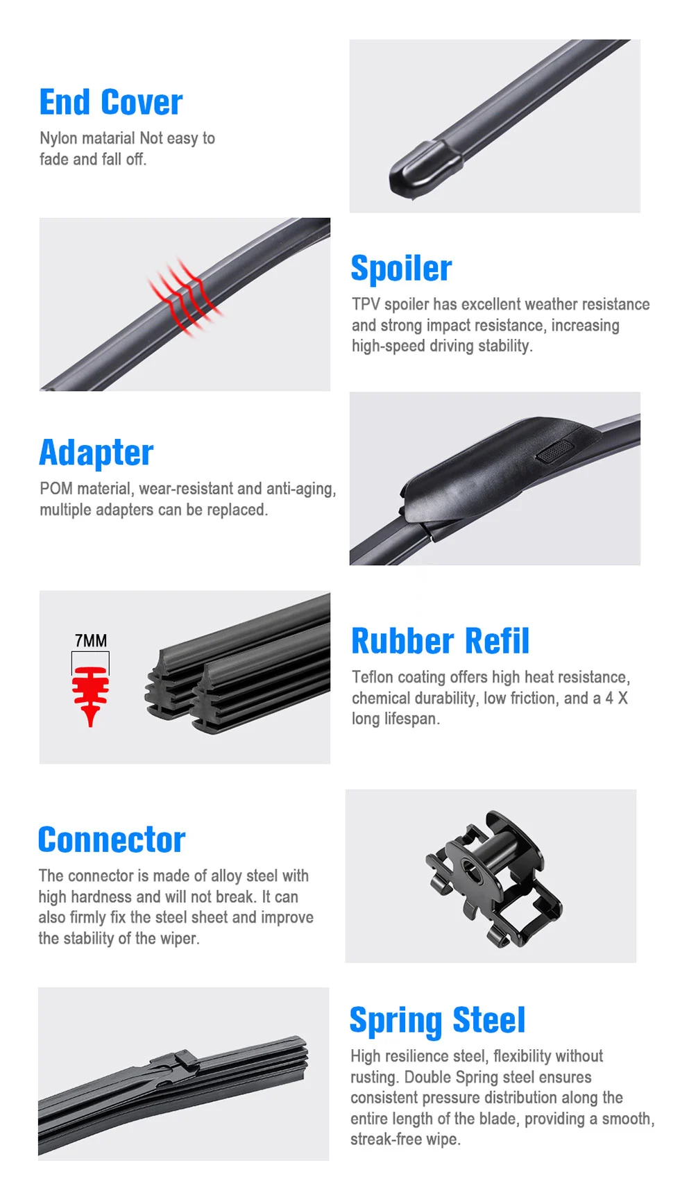 Windshield Wiper Blades for Mercedes